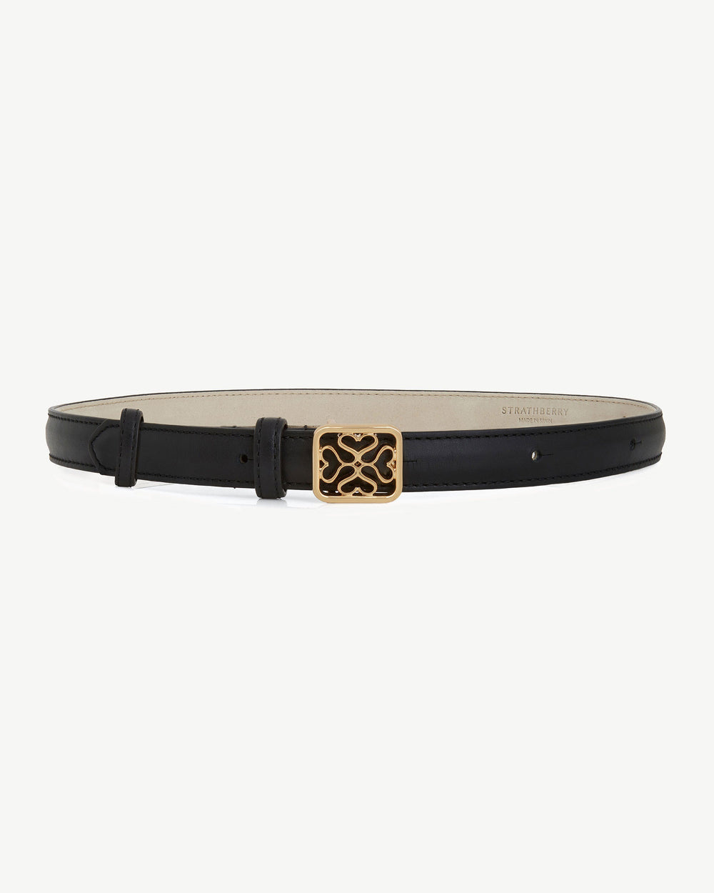Strathberry Women's Strathberry Monogram Thin Buckle Belt - Black