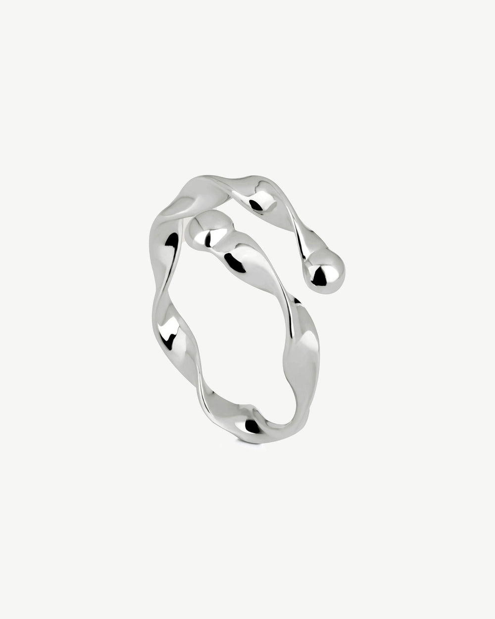 Strathberry Women's Crescent Twisted Ring - Sterling Silver - Silver