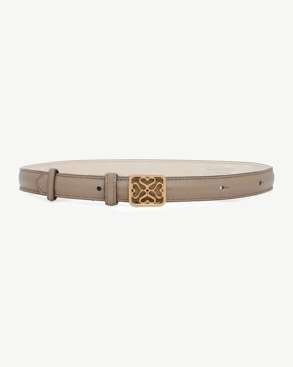 Strathberry Women's Strathberry Monogram Thin Buckle Belt - Natural