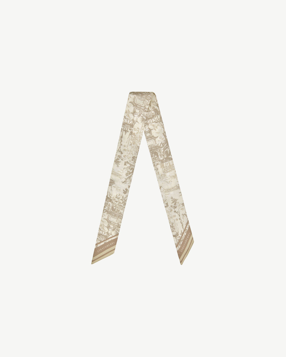 Strathberry Women's Silk Skinny Scarf - Neutrals