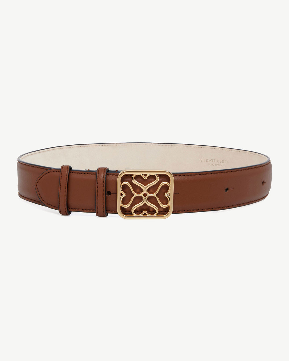 Strathberry Women's Strathberry Monogram Wide Buckle Belt - Brown