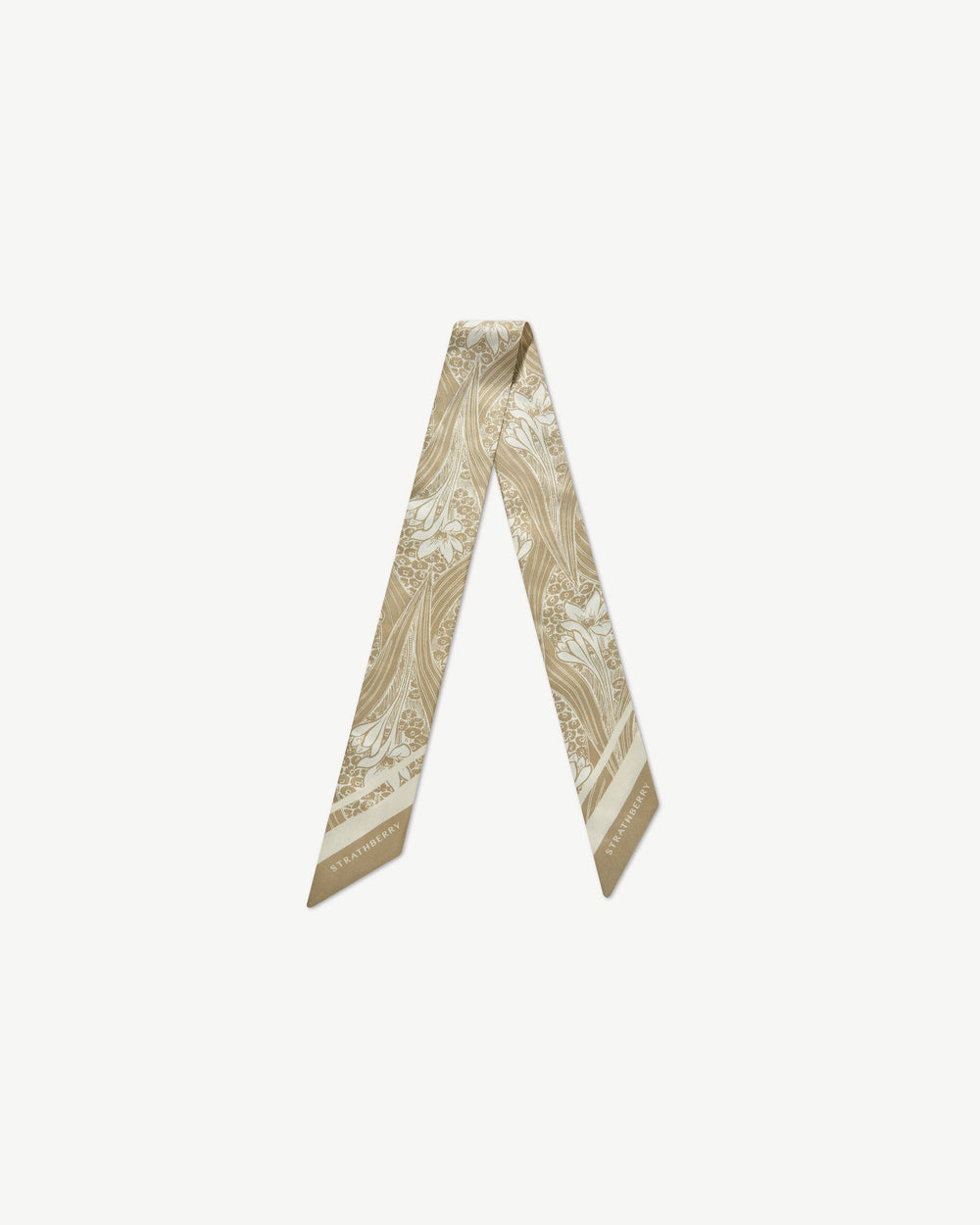 Strathberry Women's Silk Skinny Scarf - Neutrals