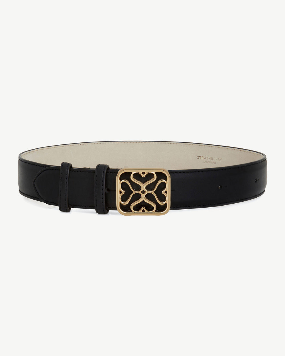 Strathberry Women's Strathberry Monogram Wide Buckle Belt - Black