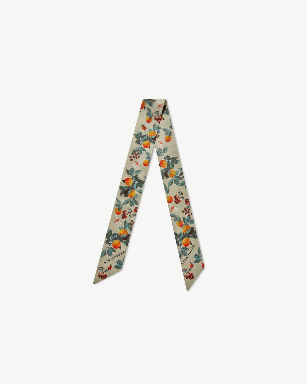 Strathberry Women's Silk Skinny Scarf - Green