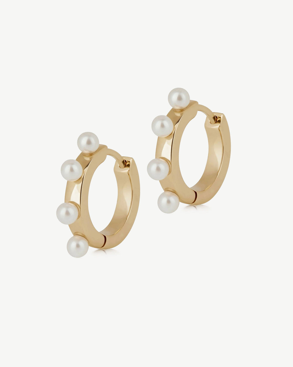 Strathberry Women's Pearl Huggies - 22 Carat Gold Gilded - Gold