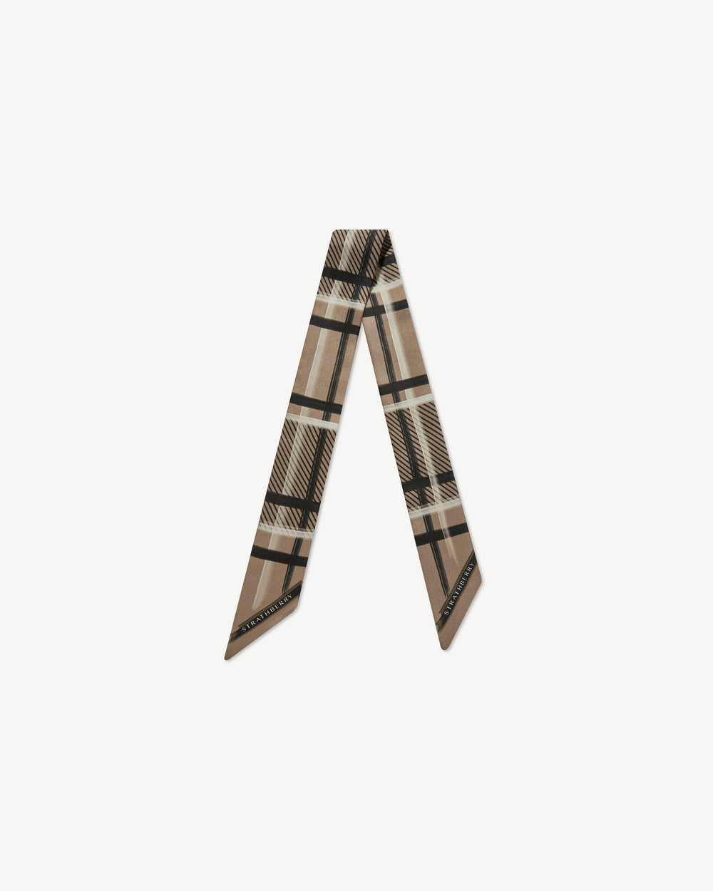 Strathberry Women's Silk Skinny Scarf - Brown