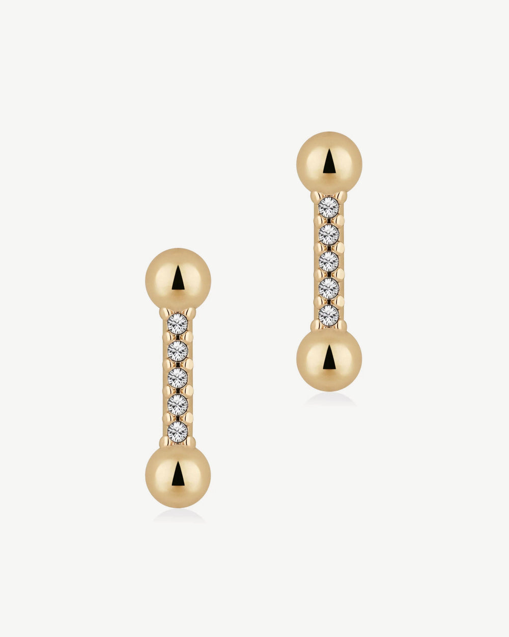 Strathberry Women's Crystal Mosaic Earrings - 22 Carat Gold Gilded - Gold