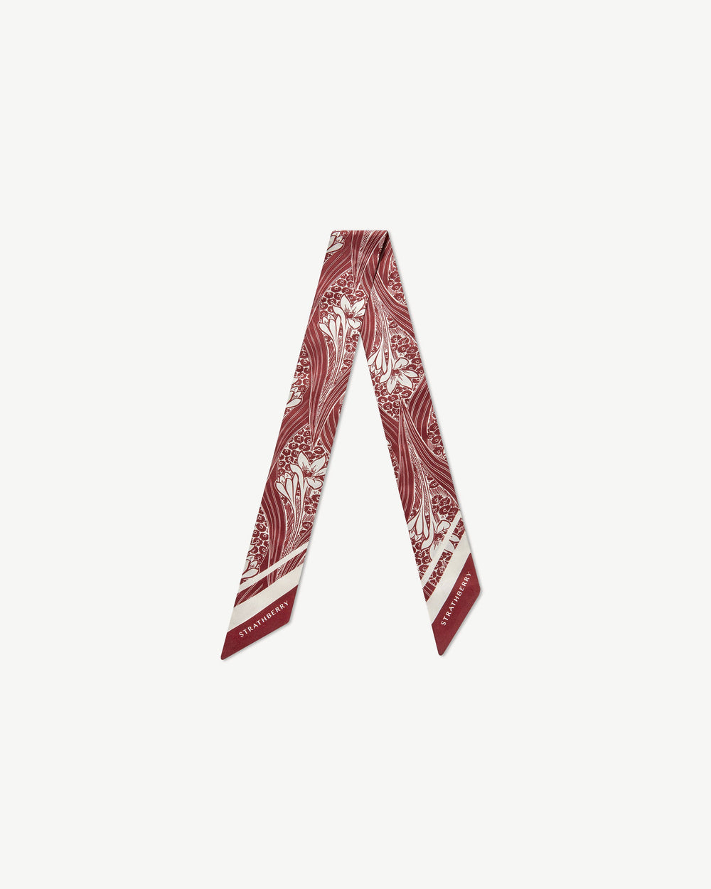 Strathberry Women's Silk Skinny Scarf - Red