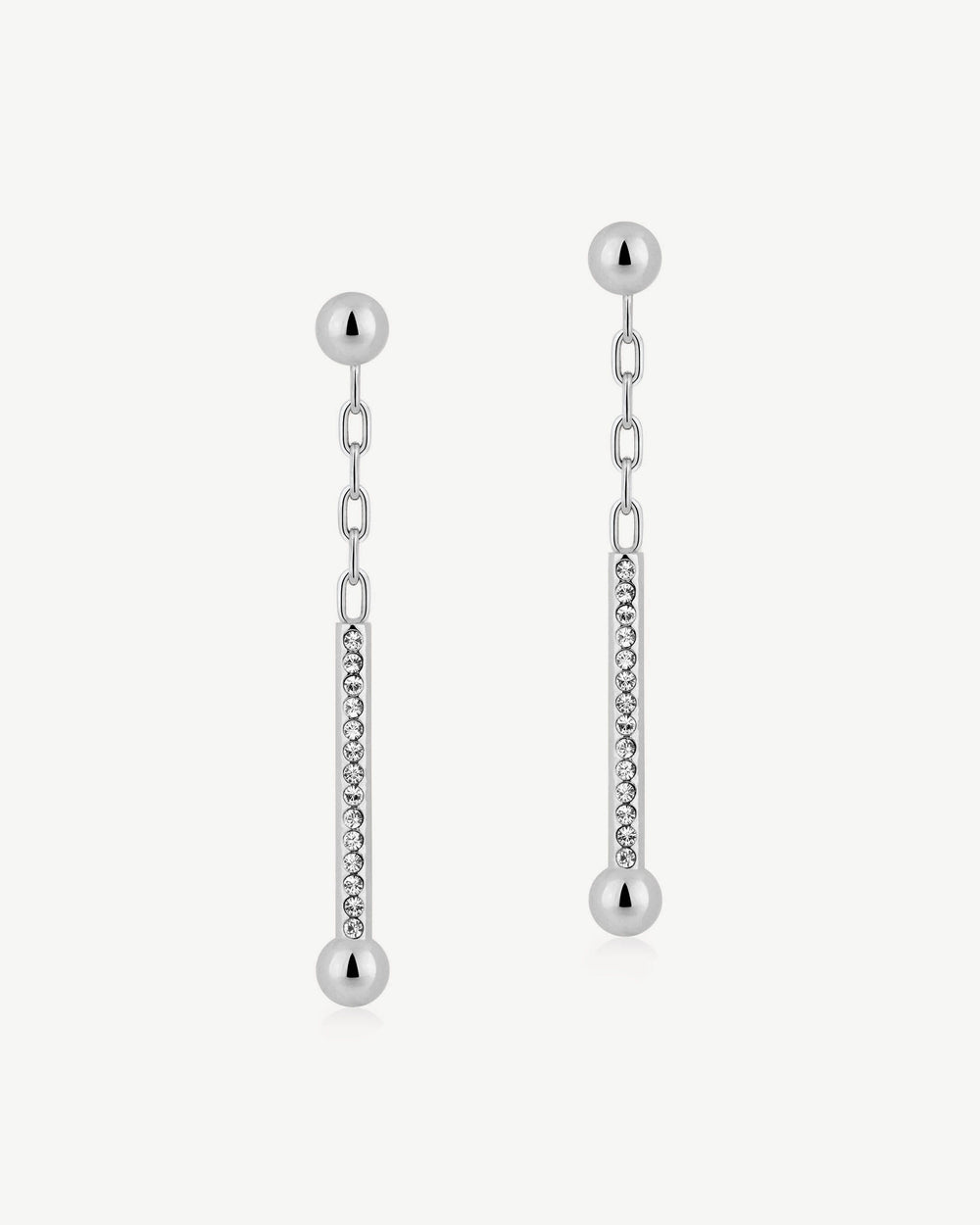 Strathberry Women's Music Bar Drop Earrings - Silver