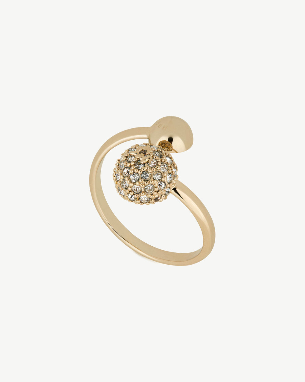 Strathberry Women's Crescent Crystal Ring - 22 Carat Gold Gilded - Gold